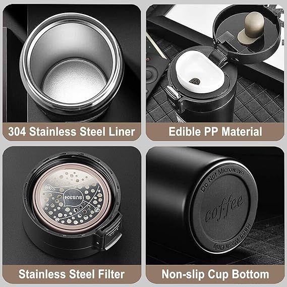 Stainless Steel Coffee Mug  (400 ml)